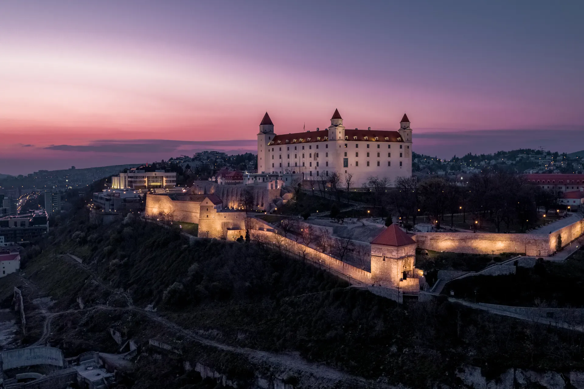 Bratislava Castle at sunset